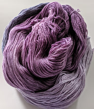Load image into Gallery viewer, Hand Dyed SW Merino/Nylon Fingering Wt- &quot;Shades of Purples CA&quot;