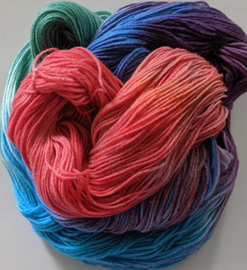 Hand Dyed SW Merino/Nylon Fingering Weight - "Messier CA"