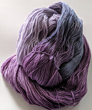 Load image into Gallery viewer, Hand Dyed SW Merino/Nylon Fingering Wt- &quot;Shades of Purples CA&quot;