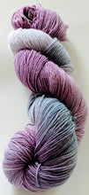 Load image into Gallery viewer, Hand Dyed SW Merino/Nylon Fingering Wt- &quot;Shades of Purples CA&quot;