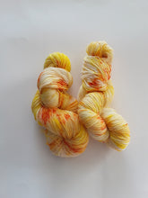 Load image into Gallery viewer, Hand Dyed SW Merino/Nylon Fingering Weight  - &quot;Yellow Speckle&quot;