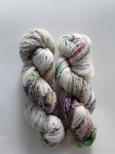 Hand Dyed SW Merino/Nylon Fingering Weight - "Multi Speckle"