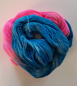 Hand Dyed SW Merino/Nylon Fingering Weight - "Hubba Bubba"