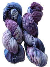 Load image into Gallery viewer, Hand Dyed SW Merino/Nylon Fingering Weight - &quot;Stormy Nights&quot;