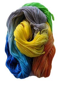 Hand Dyed SW Merino/Nylon Fingering Weight - "Parokeet CA"