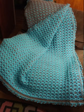 Load image into Gallery viewer, Double-Thick Two-Sided, Two-Color Crochet Afghan