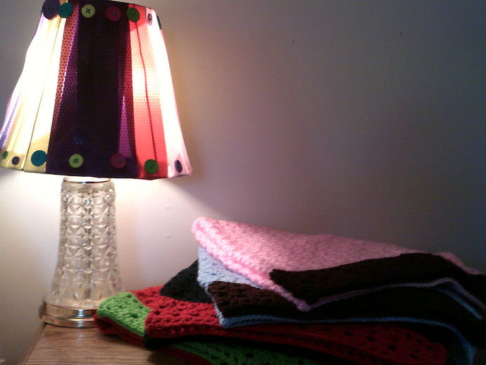 Solid Lace Trimmed Lapghan/Baby Blanket