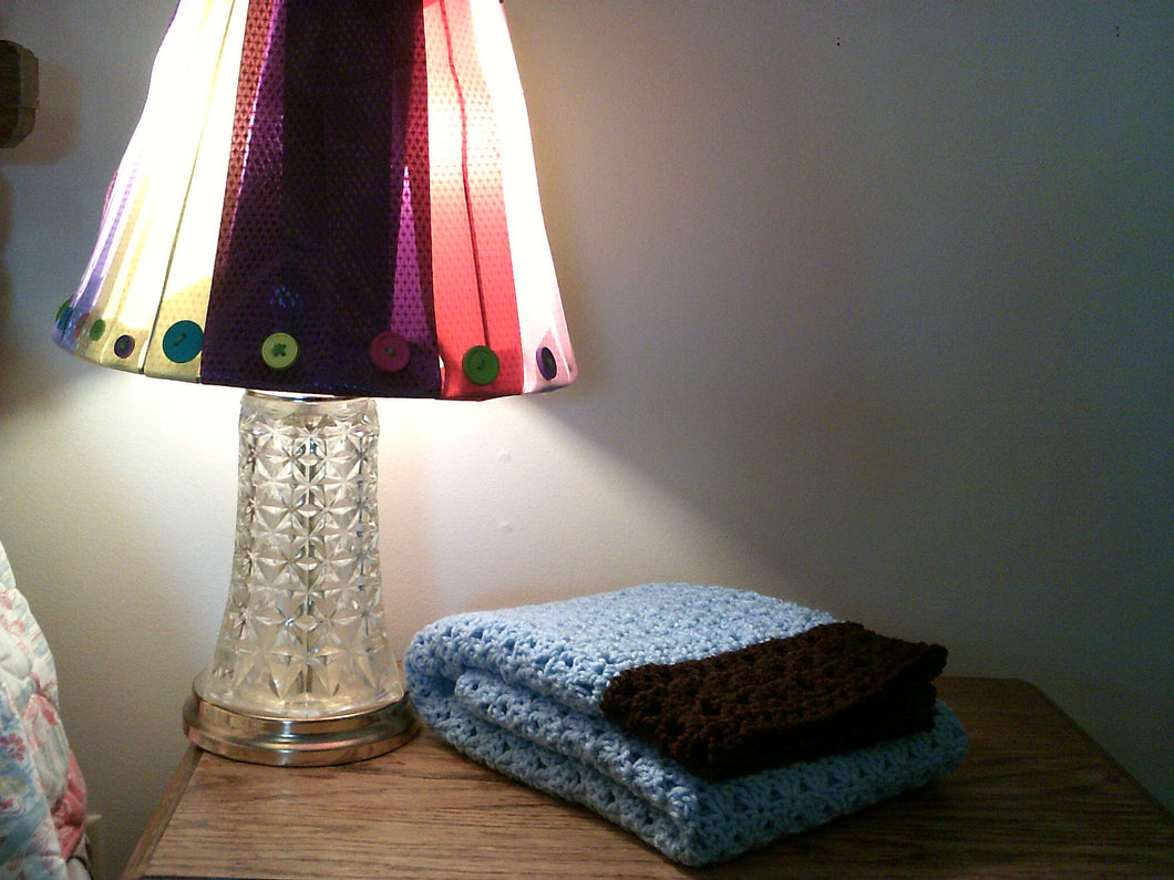 Solid Lace Trimmed Lapghan/Baby Blanket