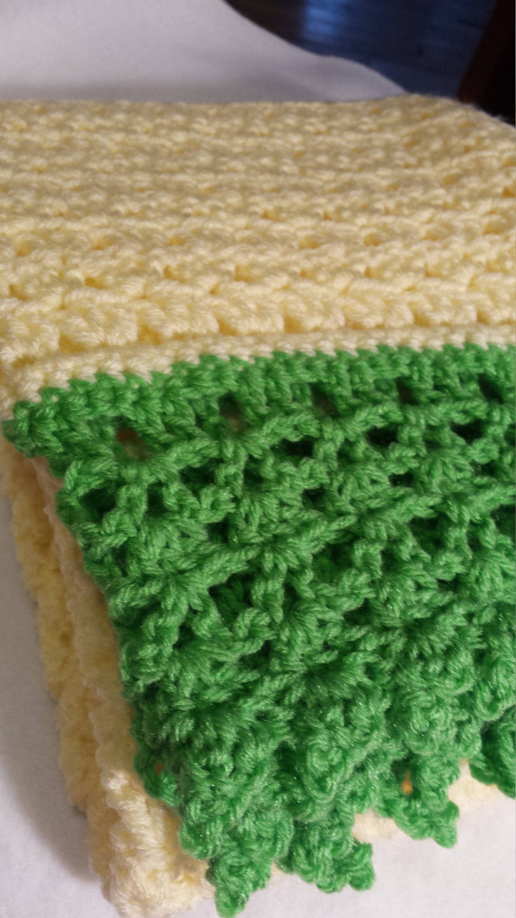Solid Pico Lace Trimmed  Lapghan/Baby Blanket
