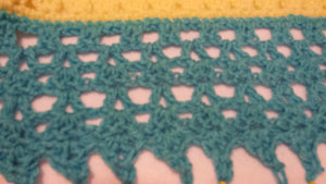 Solid Pico Lace Trimmed  Lapghan/Baby Blanket