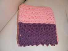 Load image into Gallery viewer, Solid Pico Lace Trimmed  Lapghan/Baby Blanket