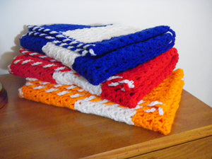 UK Blue and White Baby Blanket