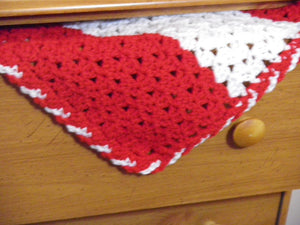 U of L or WKU Red and White Baby Blanket