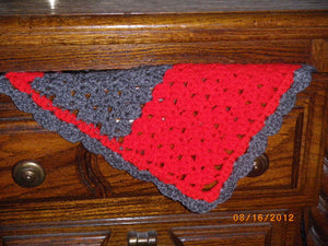 OSU Scarlet and Gray Baby Blanket