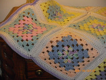 Load image into Gallery viewer, Granny Square Pastel Baby Blanket